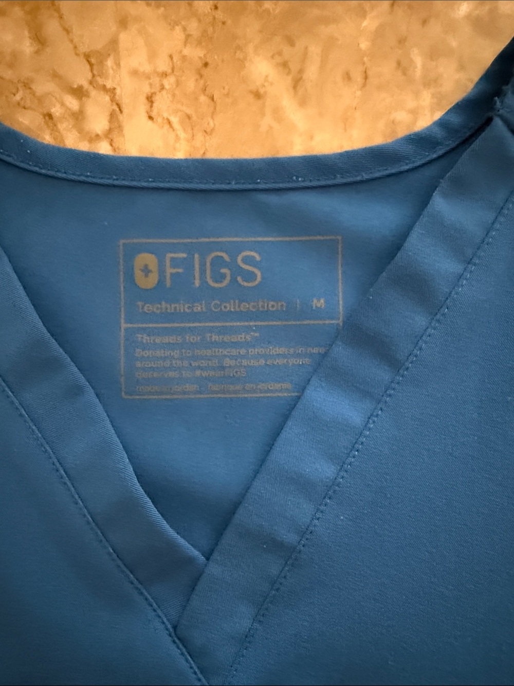 FIGS Women's V-Neck Medical Top in Blue